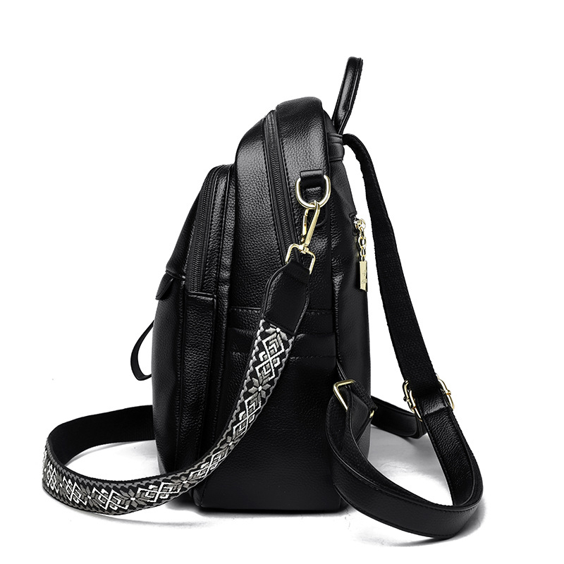 Σακίδιο γυναικείο PU δέρμα, μεγάλη χωρητικότητα, μαλακή κατασκευή, άνοιγμα με φερμουάρ, εσωτερικές θήκες: κρυφή θήκη, θήκη για телефон, θήκη για ταυτότητα, θήκη με φερμουάρ, αδιάβροχο