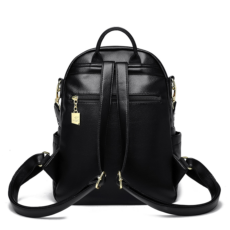 Σακίδιο γυναικείο PU δέρμα, μεγάλη χωρητικότητα, μαλακή κατασκευή, άνοιγμα με φερμουάρ, εσωτερικές θήκες: κρυφή θήκη, θήκη για телефон, θήκη για ταυτότητα, θήκη με φερμουάρ, αδιάβροχο