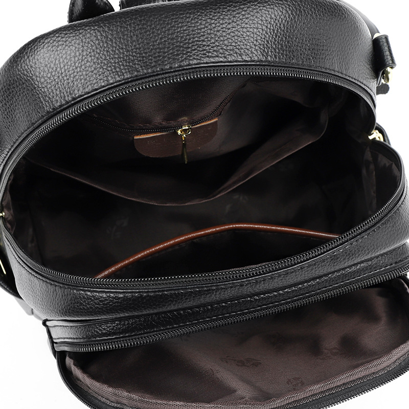 Σακίδιο γυναικείο PU δέρμα, μεγάλη χωρητικότητα, μαλακή κατασκευή, άνοιγμα με φερμουάρ, εσωτερικές θήκες: κρυφή θήκη, θήκη για телефон, θήκη για ταυτότητα, θήκη με φερμουάρ, αδιάβροχο