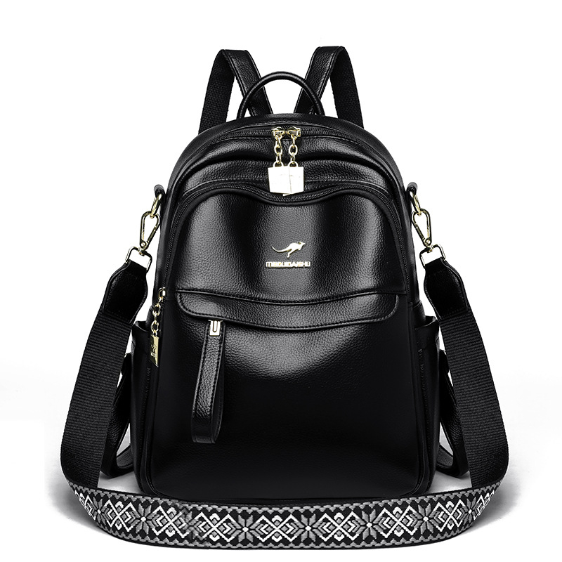 Σακίδιο γυναικείο PU δέρμα, μεγάλη χωρητικότητα, μαλακή κατασκευή, άνοιγμα με φερμουάρ, εσωτερικές θήκες: κρυφή θήκη, θήκη για телефон, θήκη για ταυτότητα, θήκη με φερμουάρ, αδιάβροχο