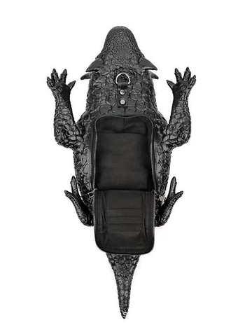 Holy Heret σακίδιο από σιλικόνη με 3D υφή κροκοδειλίου, unisex street-style, επένδυση πολυεστέρα-βαμβάκι