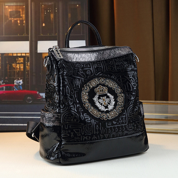 Γεωμετρική PU τσάντα ώμου – αδιάβροχη, crossbody τσάντα για ταξίδι, street style, χωράει 8-ιντσών φορητό υπολογιστή