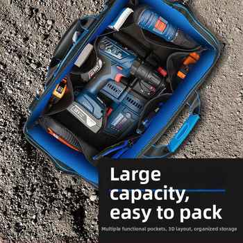 Φορητή πολυλειτουργική τσάντα εργαλείων με ενισχυμένο καμβά για ηλεκτρολόγους