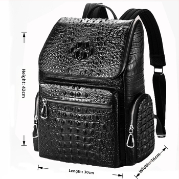 Uniszex valódi bőrből készült laptop hátizsák, 20–35L kapacitás, kompatibil 15 hüvelykes laptophoz, ívelt vállpánt, üzleti utazási stílus