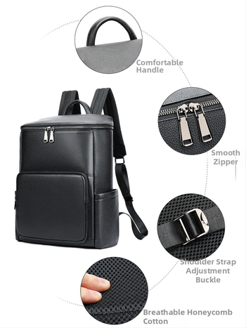 Marent ανδρικό σακίδιο από γνήσιο δέρμα για επιχειρηματικά ταξίδια, δέρμα κορυφαίας ποιότητας από τον επάνω φλοιό, χωράει 13-ιντσών φορητό υπολογιστή, χωρητικότητα κάτω από 20 литra, καμπύλη ρυθμιζόμενη ιμάντας ώμου