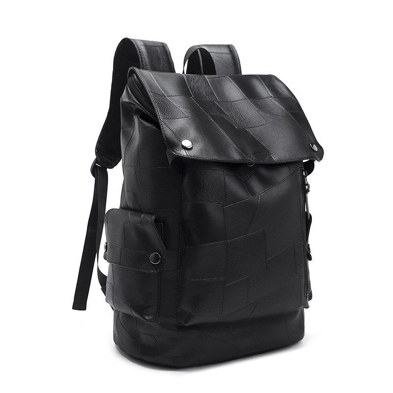 Férfi PU laptop hátizsák üzleti utazáshoz, kapacitás 20-35L, légpárnás vállpánt, poliészter bélés, terheléscsökkentő kialakítás