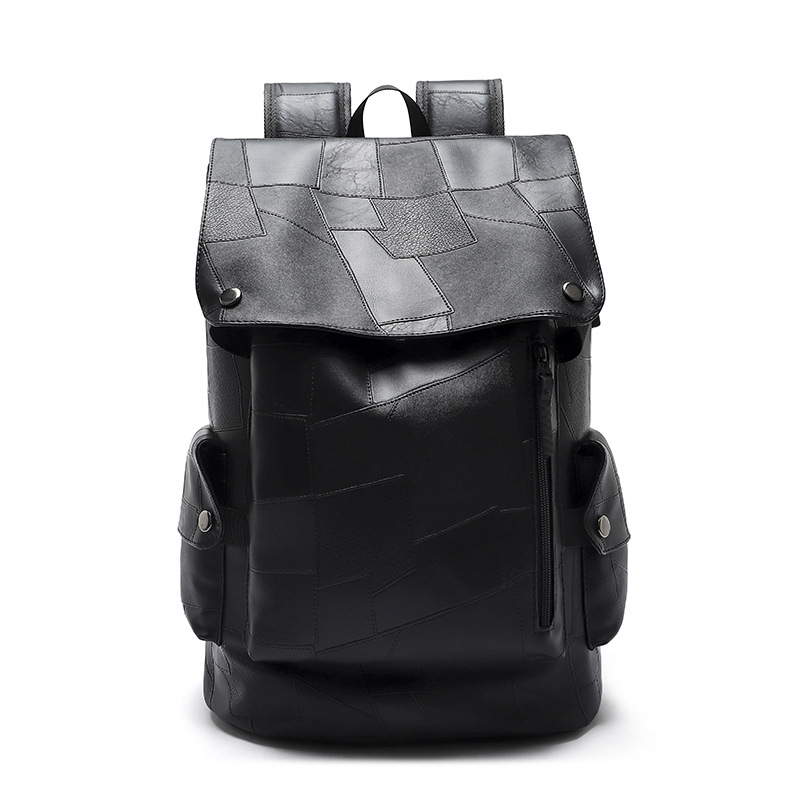 Férfi PU laptop hátizsák üzleti utazáshoz, kapacitás 20-35L, légpárnás vállpánt, poliészter bélés, terheléscsökkentő kialakítás