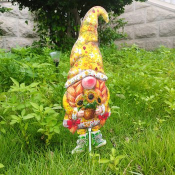 Νάνος κήπου από μεταλλικό έργο τέχνης, χριστουγεννιάτικη διακόσμηση