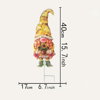 Νάνος κήπου από μεταλλικό έργο τέχνης, χριστουγεννιάτικη διακόσμηση