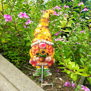 Νάνος κήπου από μεταλλικό έργο τέχνης, χριστουγεννιάτικη διακόσμηση