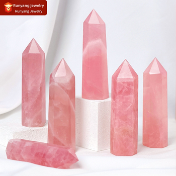 Pudrinio kristalo kolona, vieno taško šešiakampė prisma, poliruotas paviršius, apie 25 g