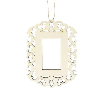 Ανεπεξέργαστη ξύλινη διακοσμητική κορνίζα φωτογραφίας για χειροτεχνίες — Midsummer, ξύλο Poplar, μοντέρνος απλός στυλ, κατάλληλη για Χριστουγέννα και Ημέρα του Αγίου Βαλεντίνου