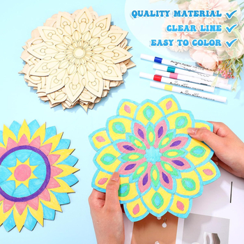 Σετ ζωγραφικής μάνταλας και χειροτεχνίας, 10 τεμάχια, ξύλο Boxwood, μοντέρνο και απλό στυλ