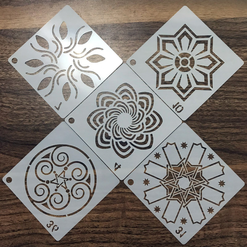 Mandalos piešimo šablonas – PET medžiaga, licencijuota privata etiketė, IP autorizacija: Ne, Importas: Ne