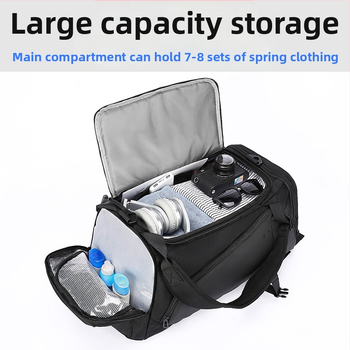 Τσαντα ταξιδιού και γυμναστηρίου με διαχωρισμό στεγνό-βρεγμένο, νάιλον, αδιάβροχη, χωρητικότητα 36-55 λίτρων, unisex