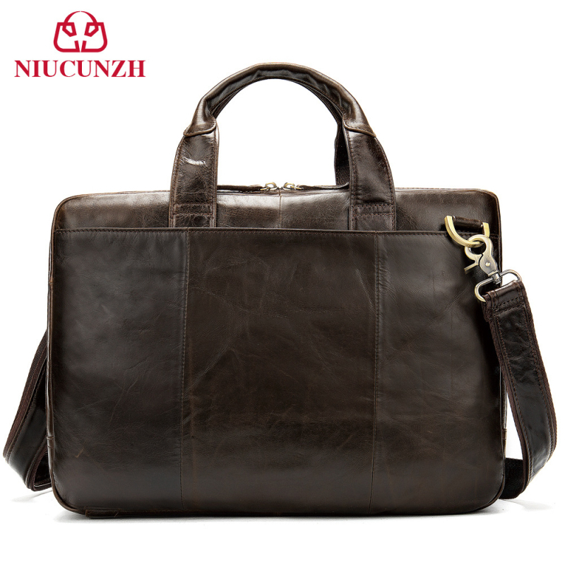 Vīriešu ādas biznesa soma ar augšējā slāņa liellopa ādu, kokvilnas iekšpuse, ūdensizturīga, piemērota biznesa ceļojumiem (Materiāls: Īsta āda; Ādas tips: Augšējā slāņa liellopa āda; Iekšpuse: Kokvilna; Funkcijas: Ūdensizturīga; Lietošana: Biznesa ceļojumi)