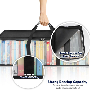 CD τσάντα αποθήκευσης PVC διαφανής, τετράγωνη, πολυχρηστικός οργανωτής για CDs, βιβλία, καλλυντικά