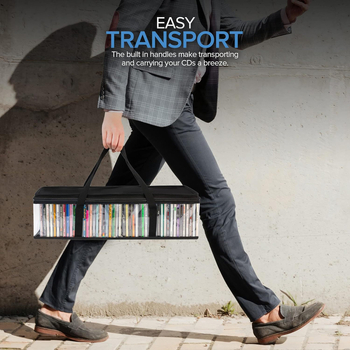 CD τσάντα αποθήκευσης PVC διαφανής, τετράγωνη, πολυχρηστικός οργανωτής για CDs, βιβλία, καλλυντικά