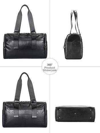 Ανδρική δερμάτινη τσάντα ταξιδιού – πρώτη στρώση βοδινό δέρμα; ανθεκτική στη φθορά; επένδυση πολυεστέρα-βαμβάκι; αστικός μινιμαλισμός