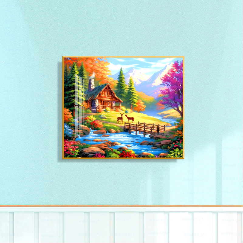 Комплект за кръстат бод - пейзажен мотив, 11CT памучен плат, модерен стил, Mona Lisa Royal Family