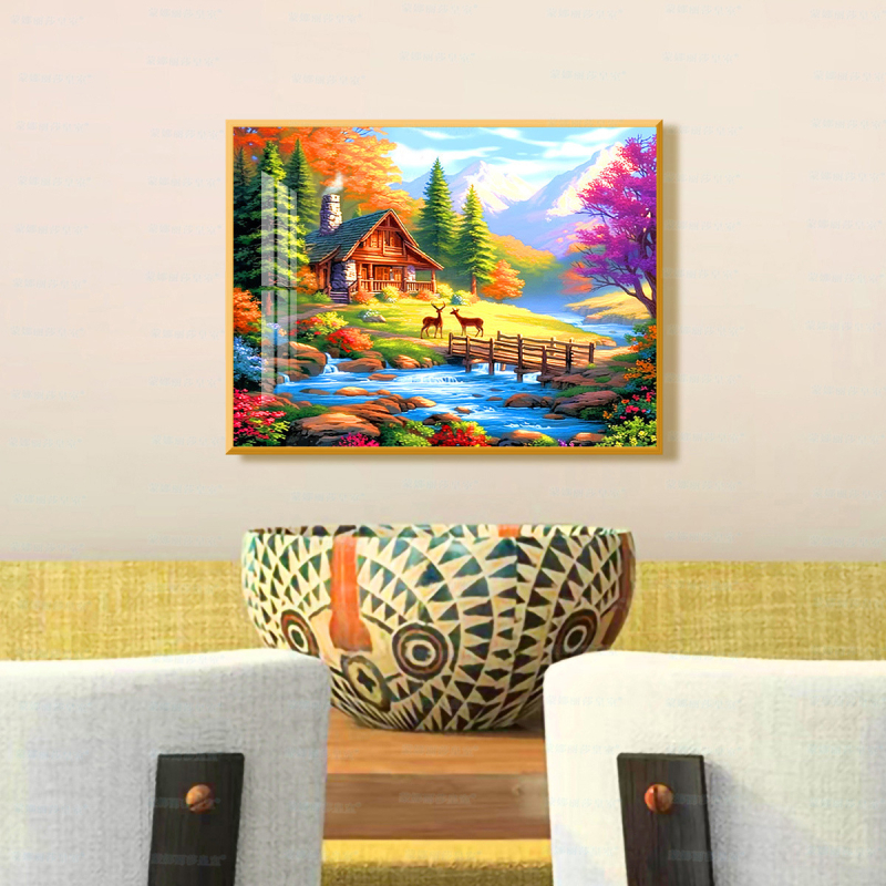 Комплект за кръстат бод - пейзажен мотив, 11CT памучен плат, модерен стил, Mona Lisa Royal Family