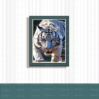 Σετ κεντήματος με σταυρό – μοτίβο τίγρη, βαμβάκι, 11CT, μοντέρνο μινιμαλιστικό στυλ