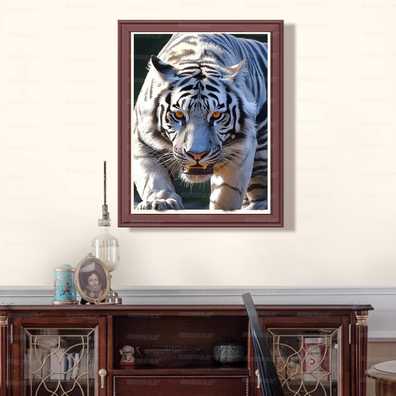 Σετ κεντήματος με σταυρό – μοτίβο τίγρη, βαμβάκι, 11CT, μοντέρνο μινιμαλιστικό στυλ