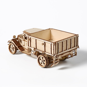 3D koka puzles kravas automašīnas modelis, DIY salikšana, izglītojoša spēle Hee-Chi, vecuma 15–35