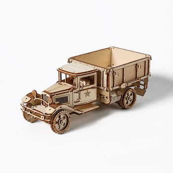 3D koka puzles kravas automašīnas modelis, DIY salikšana, izglītojoša spēle Hee-Chi, vecuma 15–35