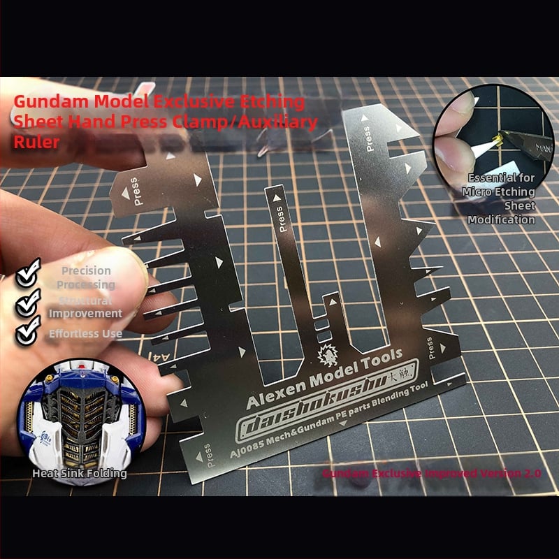 Etched Sheet Vise с помощен измерител – Ai Liechen AJ0085 Ръчно пресована метална тиска за Gundam модели