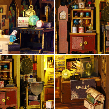 Дървен архитектурен модел DIY – персонализиран с изображения, сглобяем миниатюрен фантастичен дом за възраст 15–35 години