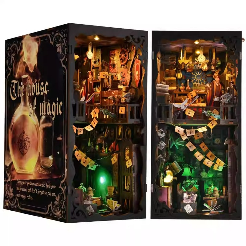 Ξύλινο DIY 3D παζλ μοντέλο για γωνιά βιβλίου, YM04, Sile, 2022