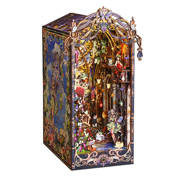 Дървена DIY къщичка за книги — приказен елф, 3D сглобяем модел