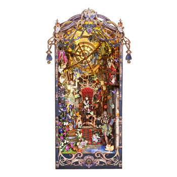 Дървена DIY къщичка за книги — приказен елф, 3D сглобяем модел