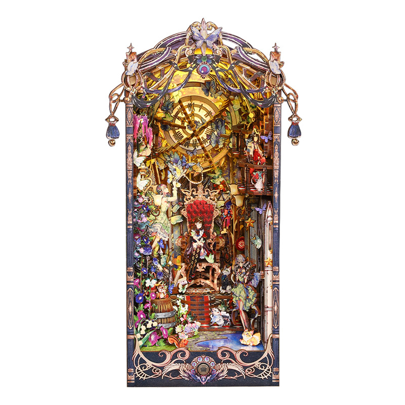 Дървена DIY къщичка за книги — приказен елф, 3D сглобяем модел