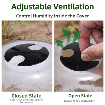 Κάλυμμα σπορόφυτων — πλαστική κατασκευή, με γειωτικά καρφιά, κατάλληλο για εξωτερική κηπουρική