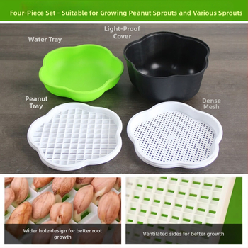 Υδροπονική θήκη φύτευσης, πολυχρηστικός οικιακός δίσκος καλλιέργειας βλαστών και φυτών (Υλικό: PP; Σκοπός: καλλιέργεια φυτών; Μάρκα: Sateli)