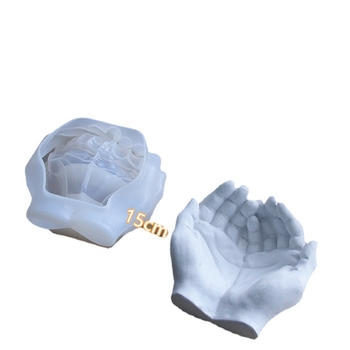 3D σιλικονούχα φόρμα σκυροδέματος για χέρια – γλάστρα από τσιμέντο, δίσκος κοσμημάτων, γύψος και τασάκι