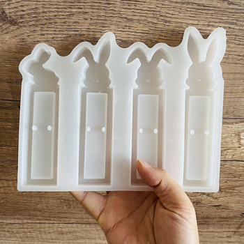 Σιλικόνη Φόρμα Ψησίματος – Πασχαλινό Λαγουδάκι, σετ 4 τεμαχίων, ακανόνιστος σχηματισμός (Υλικό: Σιλικόνη; Χρήση: εποξειδική ρητίνη, γύψος, πολυμερικός πηλός)