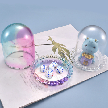 Σιλικονούχα φόρμα για ψήσιμο, ακανόνιστο σχήμα, πολυλειτουργική με διαφανές κάλυμμα, DIY κρυστάλλινα σταγόνια ρητίνης