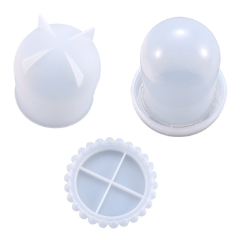 Σιλικονούχα φόρμα για ψήσιμο, ακανόνιστο σχήμα, πολυλειτουργική με διαφανές κάλυμμα, DIY κρυστάλλινα σταγόνια ρητίνης