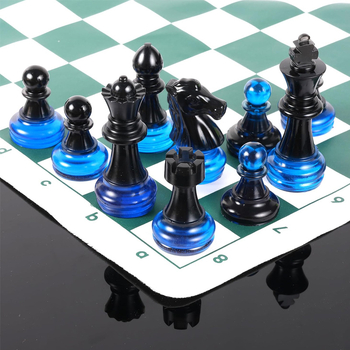 Σετ 7 τεμαχίων από φόρμες σιλικόνης για σκάκι, με 3D σχέδιο σκακιέρας