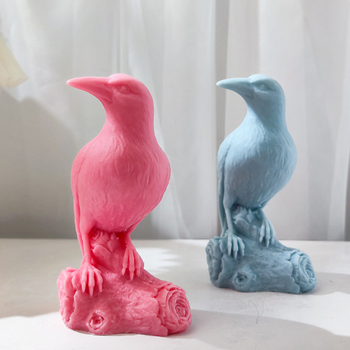 Μορφή από σιλικόνη σε σχήμα κοράκι για κεριά και γλυκίσματα — ακανόνιστο σχήμα, σιλικόνη, φόρμα ψησίματος, κατάλληλη για αρωματοθεραπτικά κεριά, mousse τούρτες και σοκολάτες