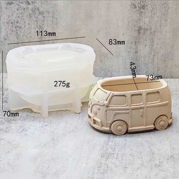 Φόρμα σιλικόνης για γύψο – ρετρό λεωφορείο, ακανόνιστο σχήμα, φόρμα ζαχαροπλαστικής/κέικ