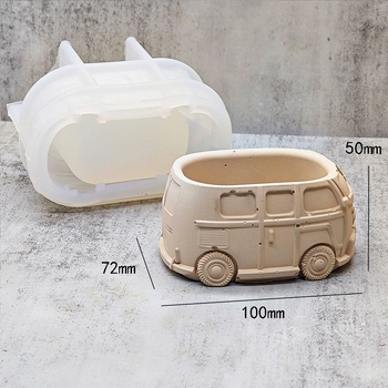 Φόρμα σιλικόνης για γύψο – ρετρό λεωφορείο, ακανόνιστο σχήμα, φόρμα ζαχαροπλαστικής/κέικ