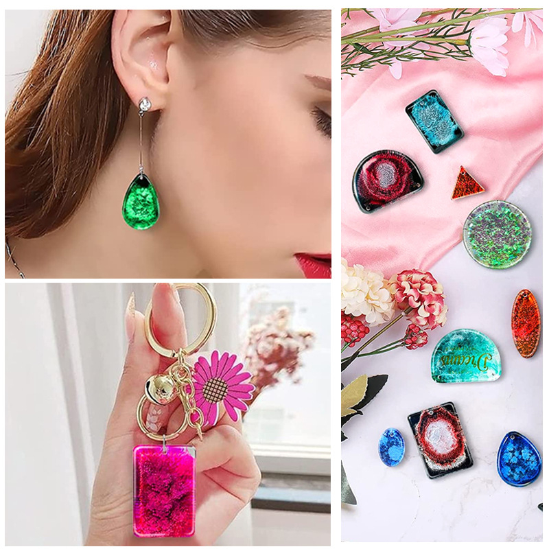 Formă din silicon pentru rășină pentru bijuterii — formă neregulată, potrivită pentru breloace, pandantive și cercei; versiune completă