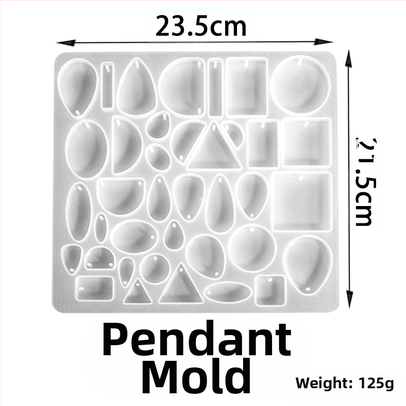 Formă din silicon pentru rășină pentru bijuterii — formă neregulată, potrivită pentru breloace, pandantive și cercei; versiune completă