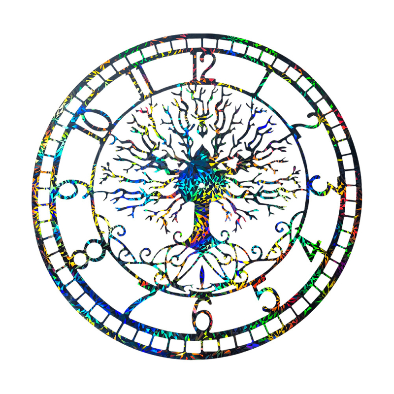 Matriță circulară din silicon pentru rășină epoxidică – Ceas cu Arborele Vieții, decor de perete DIY, stil modern minimalist, lansare 2024