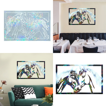 Formă din silicon pentru rășină epoxidică, cu design neregulat și două capete de cal decorative