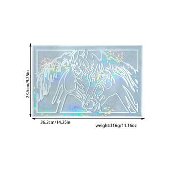 Φόρμα σιλικόνης για εποξική ρητίνη, ακανόνιστου σχήματος, με διπλό κεφάλι αλόγου, διακοσμητικό